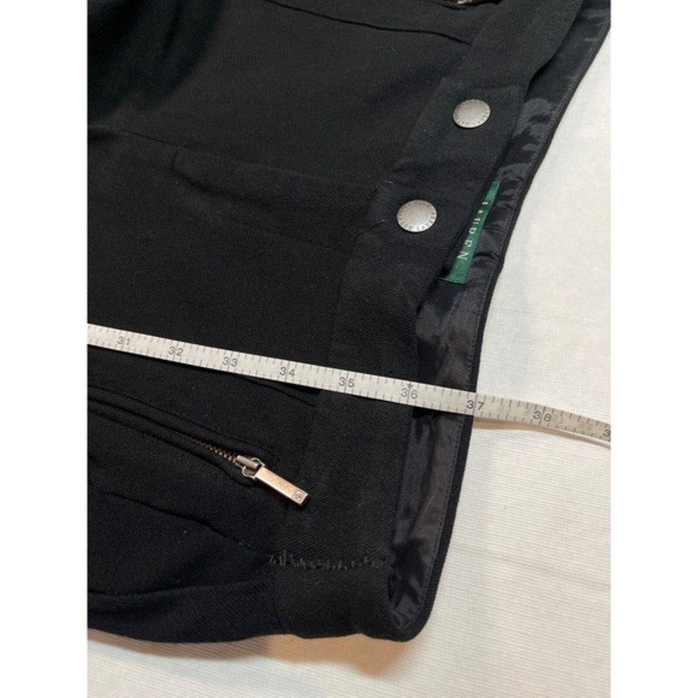Lauren Ralph Lauren Black Dress Pants Zipper Pocket‎ Rayon Blend Regular Sz. 4 - Picture 2 of 7
